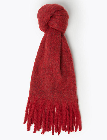 M&S Boucle Tassel Scarf – Brand Ministry