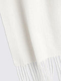 Moss
Cashmere Wool Blend Scarf, Winter White, One Size