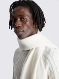 Moss
Cashmere Wool Blend Scarf, Winter White, One Size