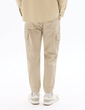 Celio Slim Fit Stretch Cotton Cargo Pants - Beige