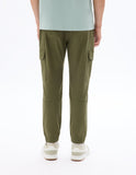 Celio Slim Fit Stretch Cotton Cargo Pants - Khaki