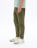 Celio Slim Fit Stretch Cotton Cargo Pants - Khaki