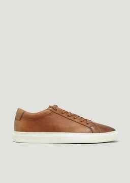 Matalan Tan Real Leather Trainers
