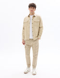 Celio Slim Fit Stretch Cotton Cargo Pants - Beige