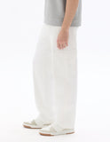 Celio White Straight Leg Cargo Pant