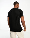 FCUK logo print t-shirt in black