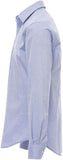 PAYPER Specialist Men's Long Sleeve Shirt 100% Cotton Loose Pearl Effect Shaped Wrist Strap with Yoke and Shooting Darts, Light Blue
