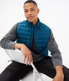 Aeropostale Quilted Puffer Vest Aruba Teal