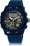 AX Armani Exchange Men's Analog-Digital Silicone Watch