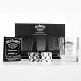 Beams International Whisky Glass and Poker Set, Tin, Black, 12 Count (Pack of 1)