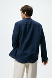 ZARA TEXTURED LINEN - COTTON SHIRT