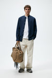 ZARA TEXTURED LINEN - COTTON SHIRT