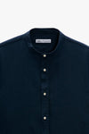 ZARA TEXTURED LINEN - COTTON SHIRT