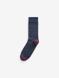 Neutral/Navy Pattern Smart Socks 5 Pack