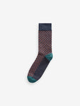 Neutral/Navy Pattern Smart Socks 5 Pack