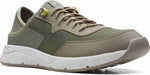 CLARKS Davis Low Olive Combi Running Shoe (Green)