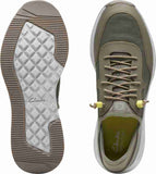 CLARKS Davis Low Olive Combi Running Shoe (Green)