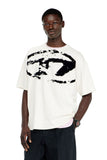 DIESEL T-shirt with distressed flocked logo