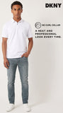 DKNY Soft Cotton Polo Shirts for Men - Modern Fit, Quick Dry, Casual Mens Polo Shirts Short Sleeve