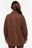 Forever 21 Faux Suede Snap-Button Shacket