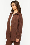 Forever 21 Faux Suede Snap-Button Shacket