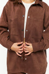 Forever 21 Faux Suede Snap-Button Shacket