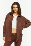 Forever 21 Faux Suede Snap-Button Shacket