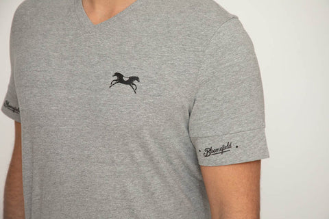 BLOOMEFIELD
V-NECK TEE WITH DOUBLE LOGO