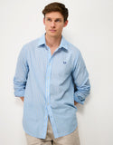 Broadcloth Shirt in Blue & Cream Westgate Stripe