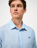 Broadcloth Shirt in Blue & Cream Westgate Stripe