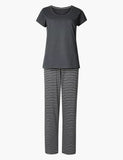 M&S COLLECTION Pure Cotton Striped Pyjama Set