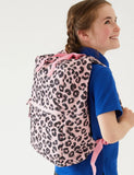 M&S COLLECTION Kids' Water Repellent Leopard School Backpack