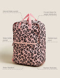 M&S COLLECTION Kids' Water Repellent Leopard School Backpack