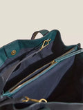 Hannah Leather Tote Bag - Navy
