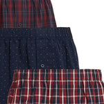 M&S 3pk Pure Cotton Assorted Woven Boxers