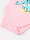 Cotton bodysuits for babies with an elephant print