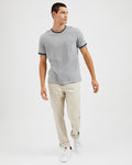 Ben Sherman Mens T-Shirts | Supima Cotton Ringer Pocket T-Shirt – Grey Heather Grey Heather