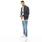 Brave Soul Mens Sanjay Bomber Jacket Navy