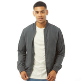 Brave Soul Mens Sanjay Bomber Jacket Charcoal