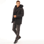 Brave Soul Mens Wonderwall Parka With Faux Fur Hood Black