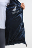 Women’s Long Padded Hooded Jacket – Navy Blue