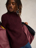 Men’s Lambswool Cable Knit Crew Neck Jumper