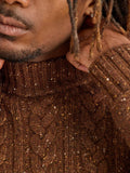Men’s Lambswool Cable Knit Crew Neck Jumper