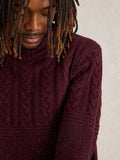 Men’s Lambswool Cable Knit Crew Neck Jumper