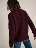Men’s Lambswool Cable Knit Crew Neck Jumper