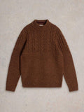 Men’s Lambswool Cable Knit Crew Neck Jumper