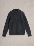 Men’s Lambswool Cable Knit Crew Neck Jumper