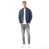 JACK AND JONES Mens Mash Bomber Jacket Navy Blazer