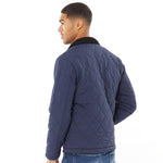 JACK AND JONES Mens Lord Quilted Jacket Navy Blazer