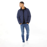 JACK AND JONES Mens Lord Quilted Jacket Navy Blazer